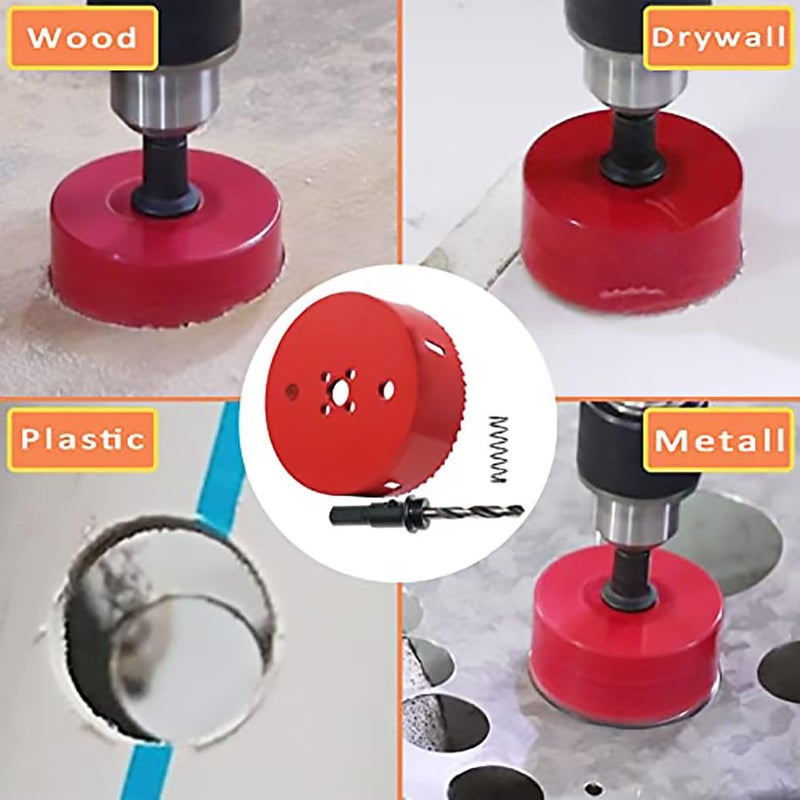 GARHWAL 1-1/2 in. Bi-Metal Hole Saw Drill Bits - Versatile and Durable Hole Cutter for Wood, Plywood, Plaster Drywall, Ceiling, Plastic Pipe, PVC and Thin Metal - Includes Arbor & Pilot Bit (38mm) - Image 5